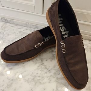 Hush Puppies Brown Suede Loafers Slip-Ons